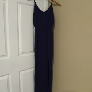 Lulus Watch the Sunset Navy Blue Maxi Dress size xs